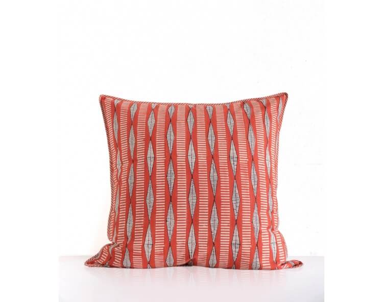 Hand-printed cushion cover