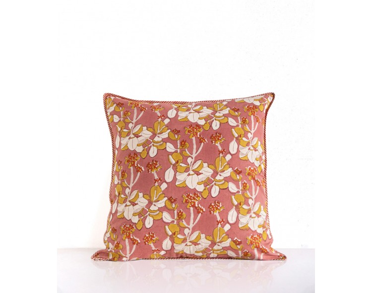 Hand-printed cushion cover