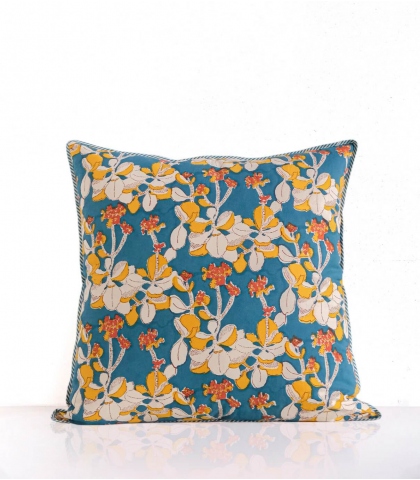 Hand-printed cushion cover