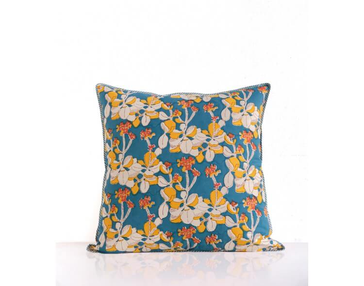 Hand-printed cushion cover