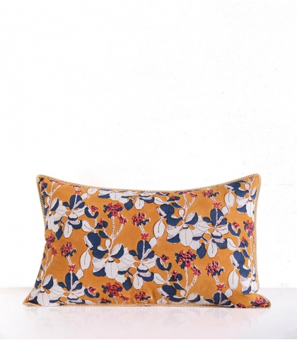 Hand-printed cushion cover
