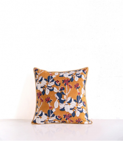 Hand-printed cushion cover