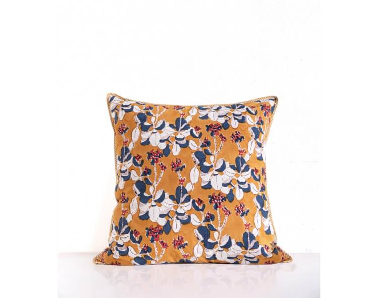 Hand-printed cushion cover