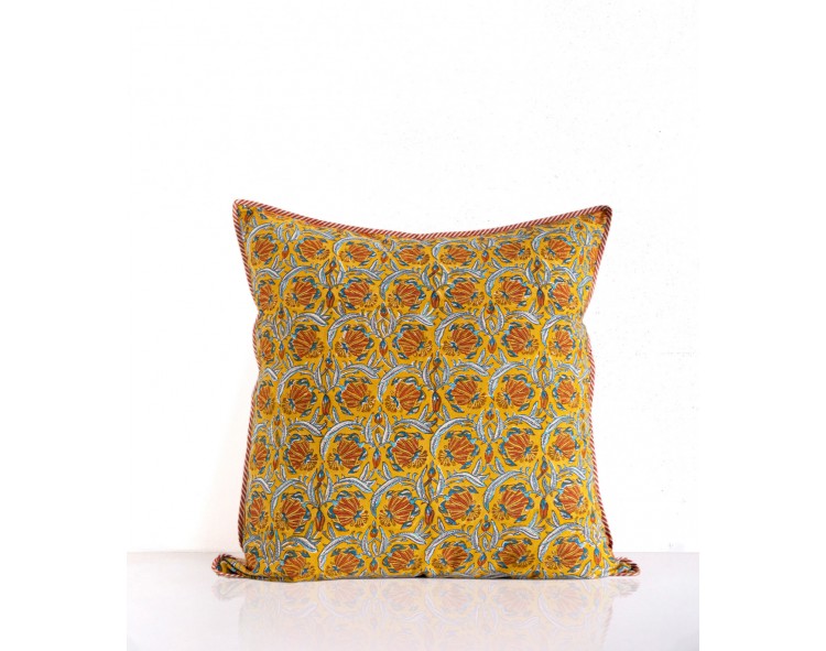 Hand-printed cushion cover