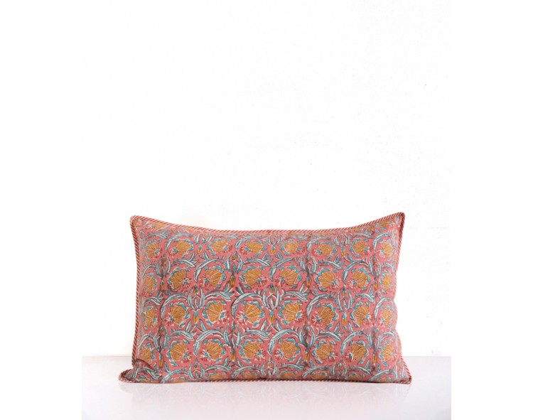 Hand-printed cushion cover