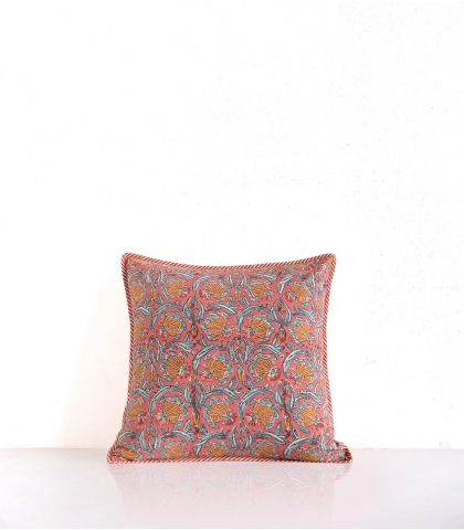 Hand-printed cushion cover