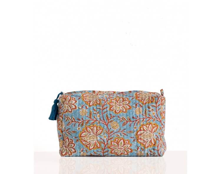Trousse de maquillage bleu clair