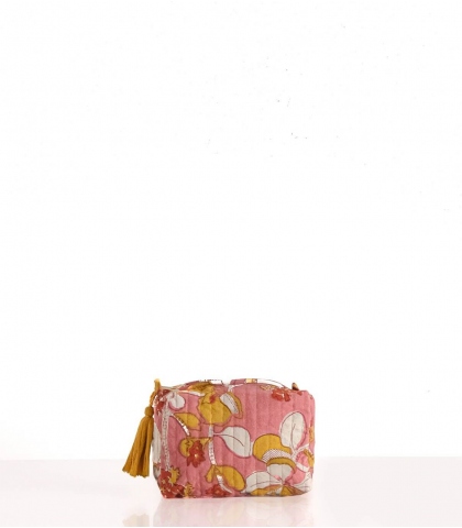 Trousse de maquillage vieux rose