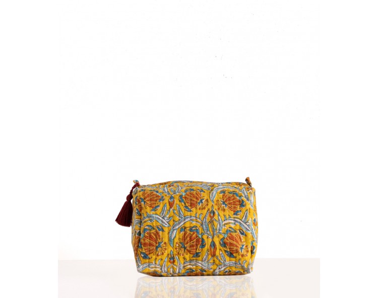 Make-up case mustard yellow