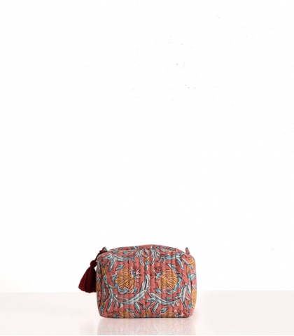 Trousse de maquillage vieux rose