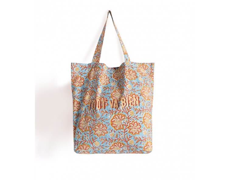 Tote bag bleu clair
