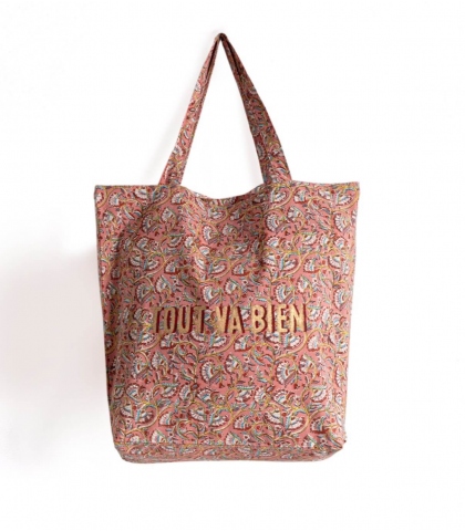 Tote bag vieux rose