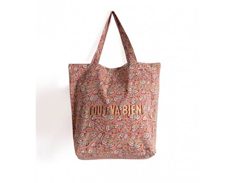 Dusty pink tote bag