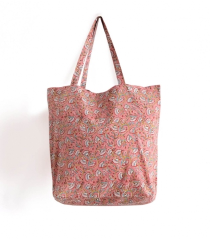 Tote bag vieux rose