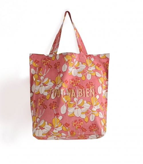 Dusty pink tote bag