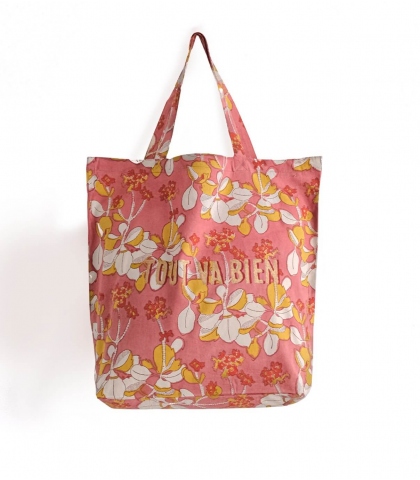 Tote bag vieux rose