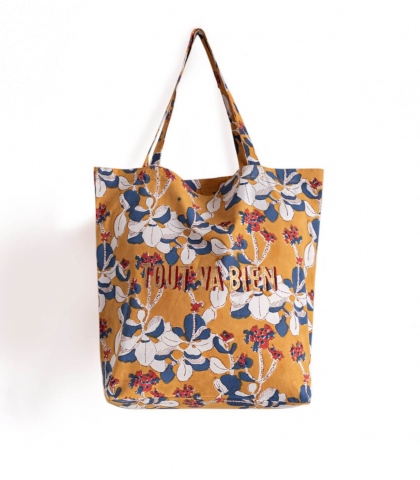 Tote bag jaune moutarde