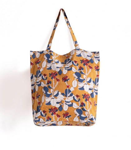 Tote bag jaune moutarde