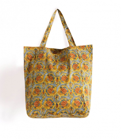 Tote bag jaune moutarde