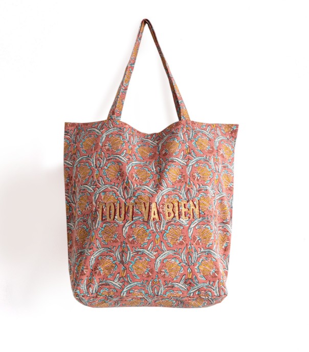 Dusty pink tote bag
