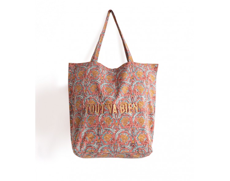Dusty pink tote bag
