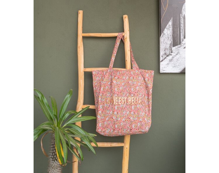 Dusty pink tote bag