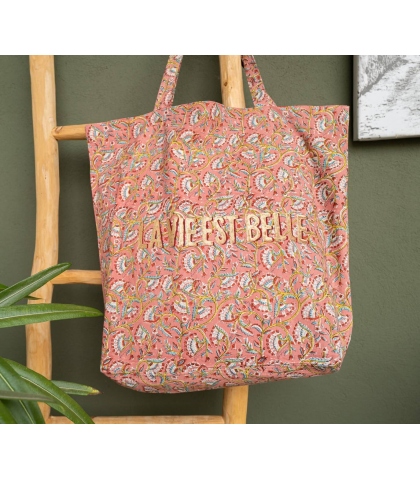 Dusty pink tote bag