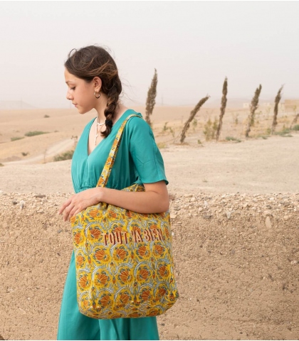 Tote bag mustard yellow