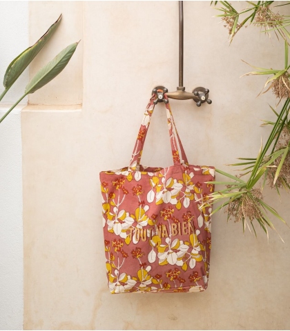 Tote bag vieux rose