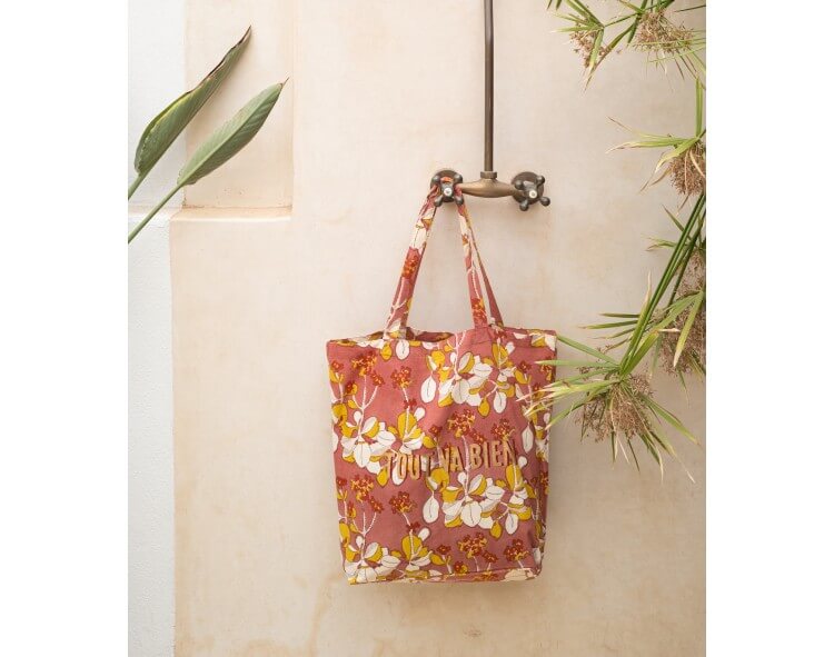 Tote bag vieux rose