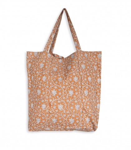 Cabas indien en coton - bronze