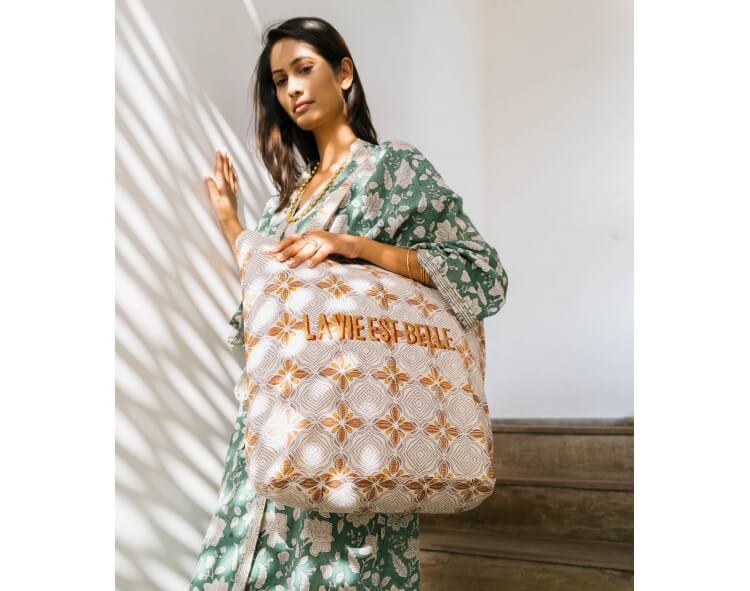 Indian shopping bag - pink