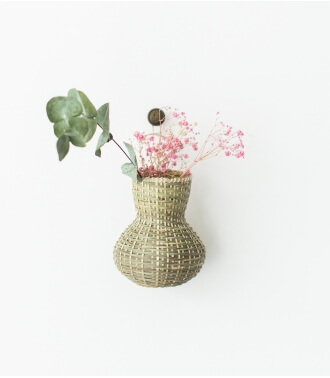 Handmade wicker vase