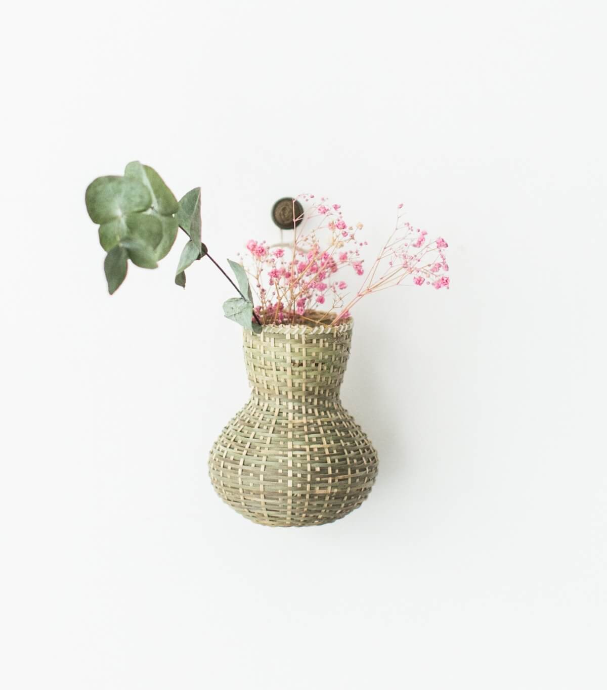 Handmade wicker vase