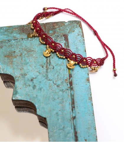 Bracelet bordeaux 18 cm