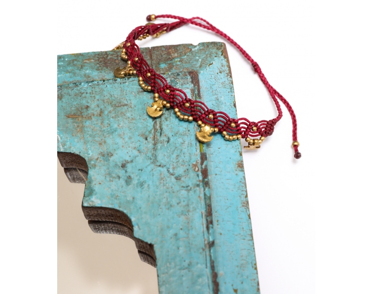 Bracelet bordeaux 18 cm