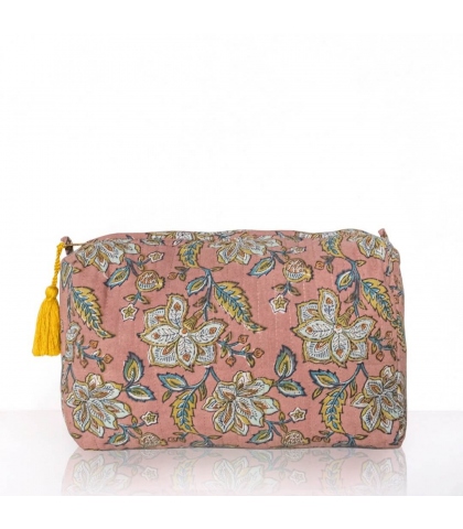 Make-up case 10x8 inches - dusty pink