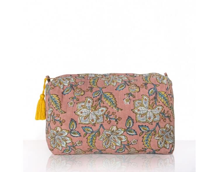 Make-up case 10x8 inches - dusty pink