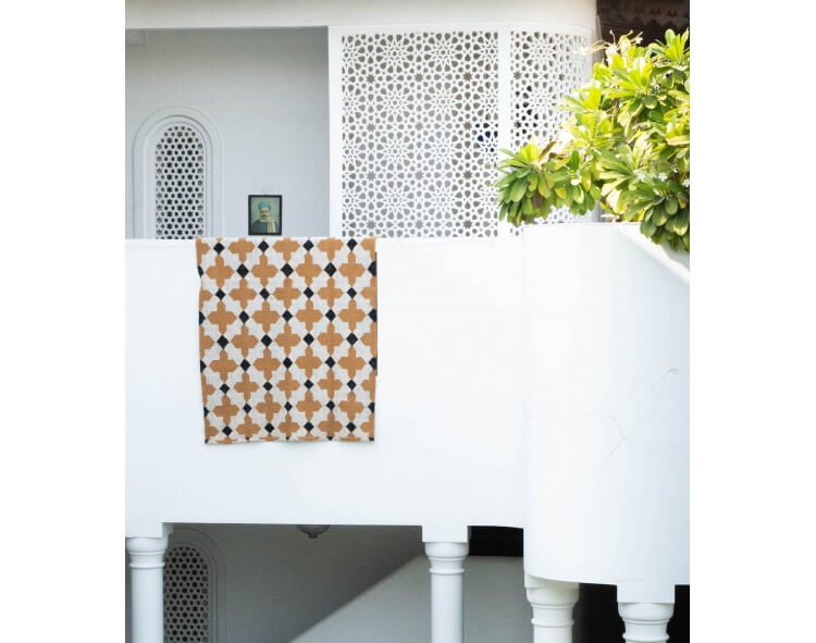 Tapis indien 120x180 cm - moutarde