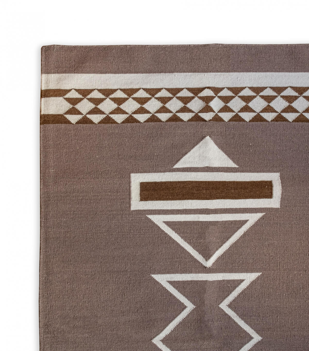 Wool carpet 35x59 inches - brown