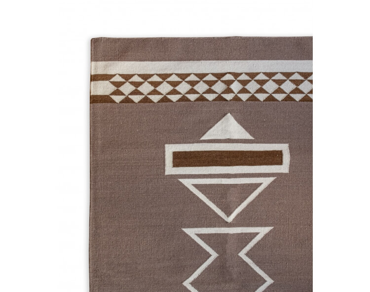 Wool carpet 35x59 inches - brown