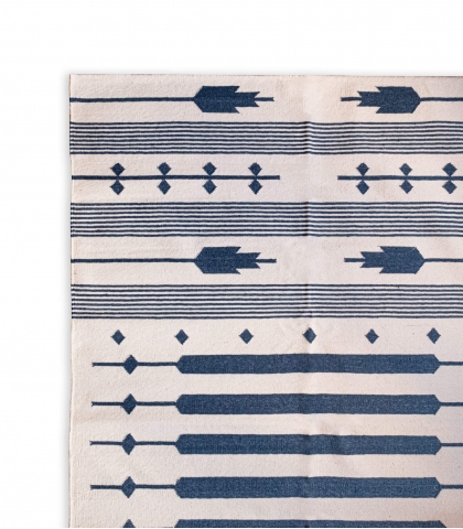 Tapis en laine 120x180 cm - bleu