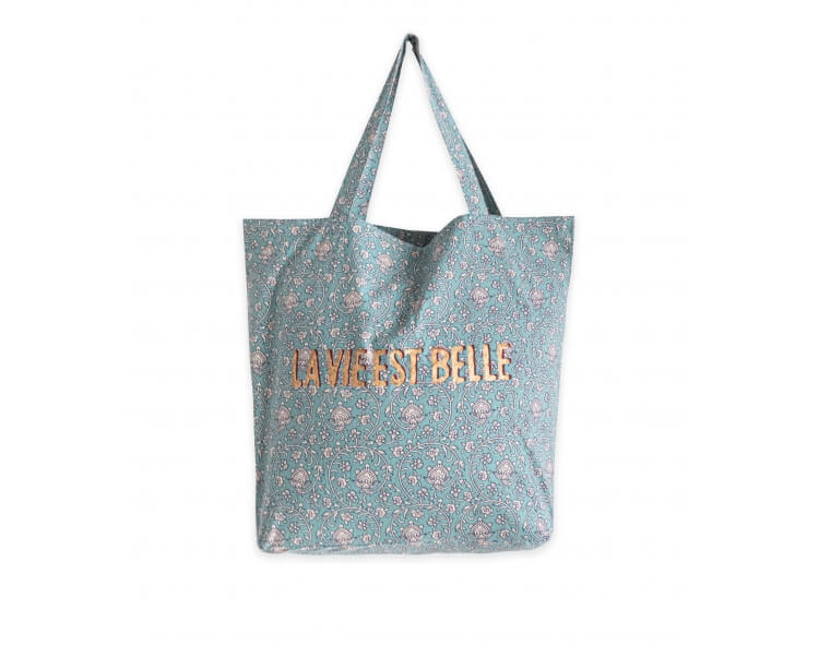 Indian shopping bag - sea green