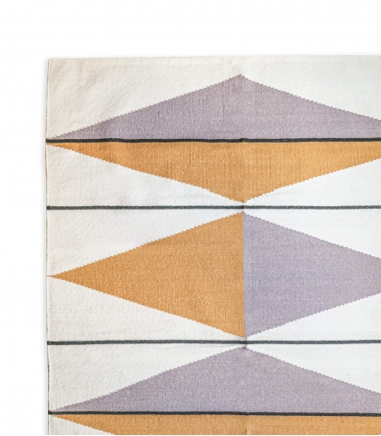 Tapis en laine 120x180 cm - moutarde