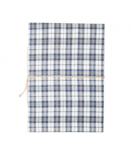 Notebook - Madras bleu gris