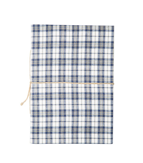 Notebook - Madras bleu gris