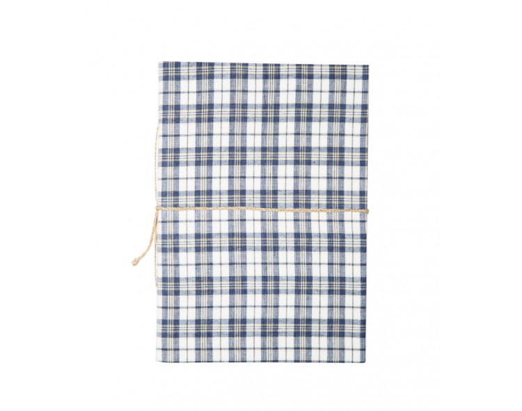 Notebook - Madras bleu gris