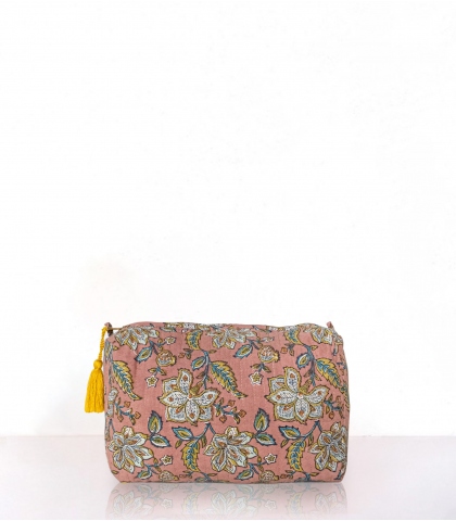 Make-up case 8x6 inches - dusty pink
