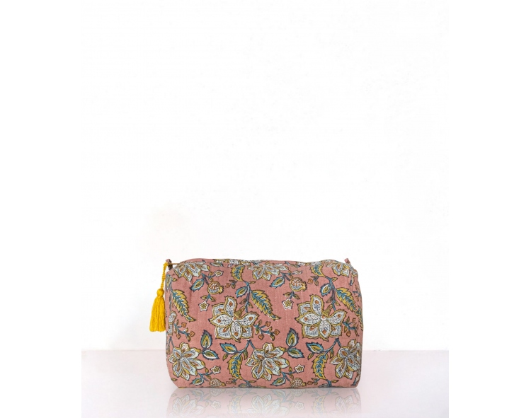 Make-up case 8x6 inches - dusty pink