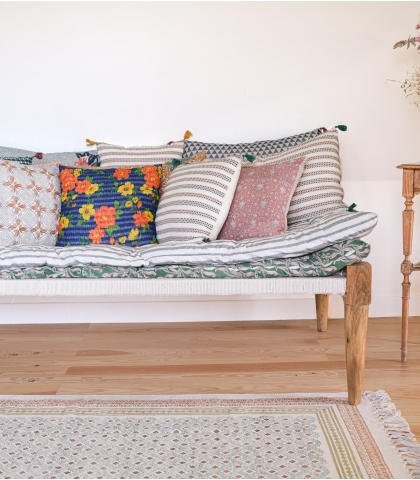 Housse de coussin 40x40cm - vieux rose